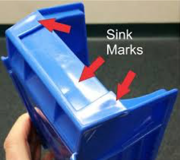 Sink marks on silicone injection mold